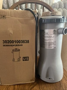 Bestway 1,000-Gallon Filter Pump Model 5838US, 120 V, 60 Hz, 1.1A, .07HP - Picture 1 of 4