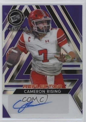 2024 Leaf Press Pass Premium Purple Prismatic Reflector /15 Cameron Rising Auto - Image 1 of 2