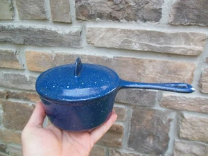 BSR Birmingham Stove & Range Co. Blue Speckled Enameled 1 Quart Sauce Pot Pan - Bild 1 von 11