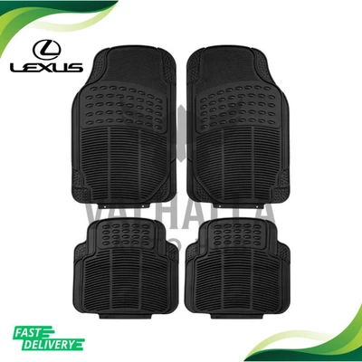 For All Lexus RX Car Floor Mats 4Pcs Front Rear Easy Install Anti-Slip Black - Image 1 of 4