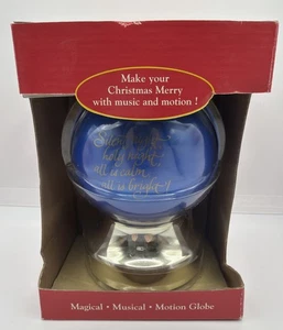 Carlton Karten Stille Nacht musikalische Bewegung Globus Krippe Musik Spin Licht - Bild 1 von 9