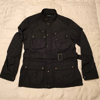 NWOT Polo Ralph Lauren Padded Motorcycle Belted Moto Racer Jacket Mens Medium M - Image 1 of 4