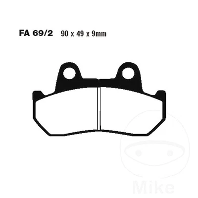 Juego de 1 pastillas de freno delanteras EBC Organic FA FA069/2 para Honda CB 1100 F 1983-1984 Foto 1 de 4