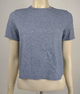 Outdoor Voices Pizarra Azul Gris Mezcla Algodón Manga Corta Camiseta Recortada XS - Imagen 1 de 7