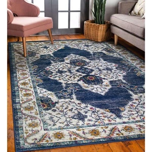 Wendlyn Medallion Area Rug in Vintage Multicolor 5-ft 3-in x 7-ft 7-in - Picture 1 of 15
