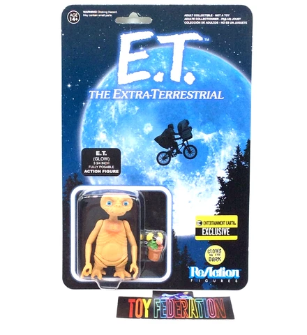 ReAction Entertainment Earth Exclusive E.T. Glow In The Dark Action Figure ET Cover