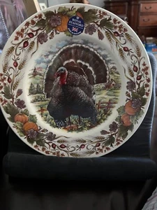 Neu ROYAL STAFFORD THANKSGIVING KÜRBIS HERBST TÜRKEI SPEISETELLER - Bild 1 von 3