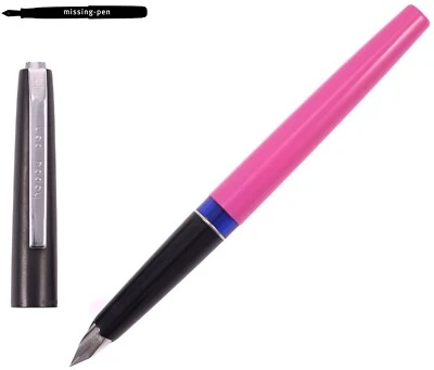 Rara pluma estilográfica Pelikan P472 Happy en negro-violeta con F-nueva en caja (1973-1977) Foto 1 de 4