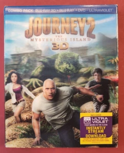 *NEW* Journey 2 The Mysterious Island 3D (Blu-ray 3D/2D/DVD) w/ Lenti. Slipcover - Picture 1 of 10