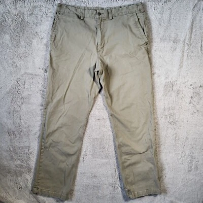 Pantalones de trabajo utilitarios para exteriores Duluth Trading Flex Ballroom Khakis para hombre 38x34 beige Foto 1 de 4