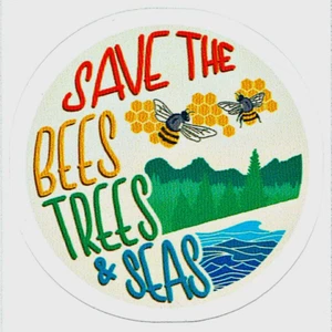 ⫸ RETTET DIE BIENEN, BÄUME, MEERE Klimawandel Vinyl Aufkleber Abziehbild R23 - schneller Versand - Bild 1 von 1