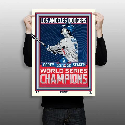 Phenom Gallery Los Angeles Dodgers Corey Seager 2020 World Series Champs Print Cover