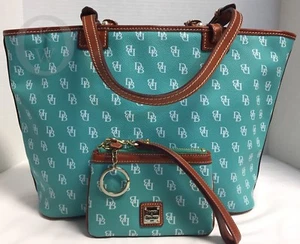 *DOONEY & BOURKE*Teal*Gretta Small Leisure Shopper & Wristlet*18049N S10 - Picture 1 of 10