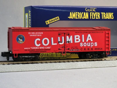 LIONEL AMERICAN FLYER COLUMBIA SOUPS REEFER S GAUGE 2 rail train AF 6-49954 NEW - Image 1 of 4