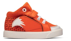 BNIB Clarks Toddler Boy CITY POP Orange Combi Suede/Canvas Boots - Picture 1 of 7