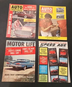 Lotto Vintage 1957 1959 Motor Life Craftsman Auto Speed Age Magazine Car Racing B7 - Foto 1 di 22