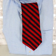 STAFFORD Neck Tie Men Red Blue Navy Striped Solid Suit Repp Bright Dark WIDE USA