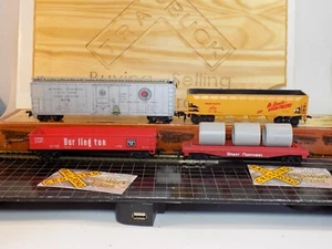 HO Set/4 50' Mech Reefer, Quadhopper, 40' Flatcar, 40' Gondola (091803) - Picture 1 of 7