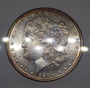 1896 "P" Morgan SILVER Dollar $1 ANACS MS62 PL #966 *PROOF LIKE* Unc ECC&C, Inc.