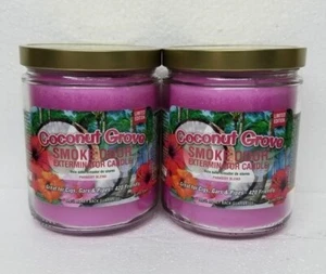 Smoke Odor Exterminator 13 oz Jar Candle, Coconut Grove Set of Two Candles. - Picture 1 of 2
