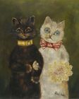 Louis Wain : The Bride And Groom : Cats : Archival Canvas Art