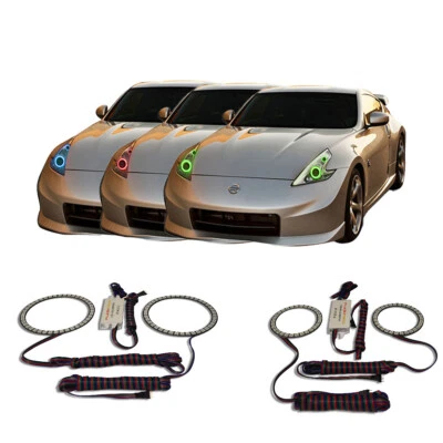 Kit de halo de faros RGB multicolor CHS para Nissan 370z 09-16 Foto 1 de 2