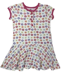 Hanna Andersson Mädchen 4T Kurzarm Blumen Sommer Spiel Kleid Rosa Borte 100 cm - Bild 1 von 8