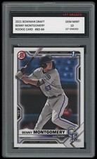 BENNY MONTGOMERY 2021 BOWMAN DRAFT Topps 1ST GRADED 10 ROOKIE CARD RC ROCKIES
