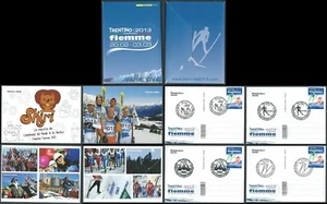 2013 ITALIA CARTOLINA POSTALE MONDIALI SCI NORDICO FIEMME 2013 - BBF - Picture 1 of 1