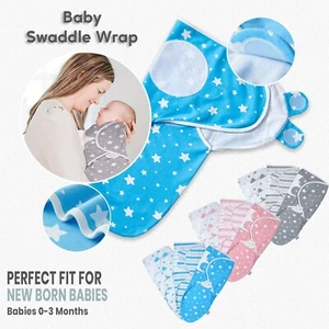 3pcs Baby Swaddle Blanket Wrap Newborn 0-3 Months Breathable Sleep Shower Gift - Picture 1 of 19