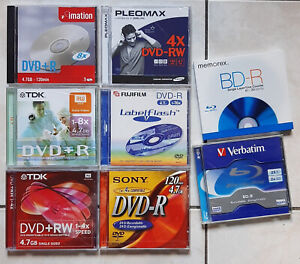 TDK DVD+RW Memorex Verbatim BD-R Sony Fujifilm Pleomax Samsung DVD-RW and more!