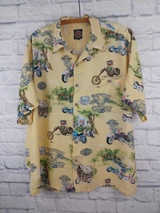 Harley Davidson Import Rayon hawaiianisches kurzärmeliges Shirt XL Made in Hawaii - Bild 1 von 5