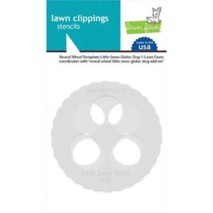 Lawn Fawn Clippings Stencils - Reveal Wheel Templates: Little Snow Globe: Dog LF - Picture 1 of 1