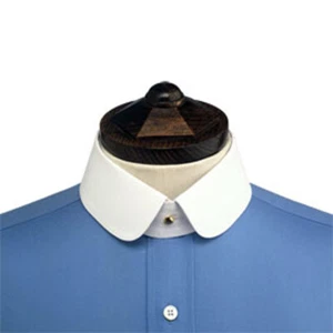 Double Rounded Starched Stiff Detachable Shirt Collar for your collarband shirt - Picture 1 of 4