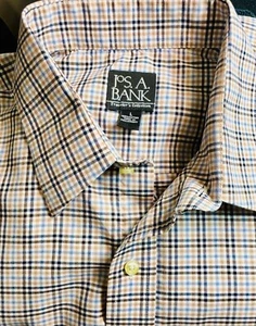 🇺🇸 Camisa Jos A Bank Traveler Manga Larga Rayas Abotonada Grande B-7 - Imagen 1 de 11
