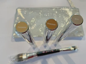 Mally Shadow Sticks BLISS + CHAMPAGNE + BROWNSTONE  + Bag  &  Brush - Picture 1 of 5