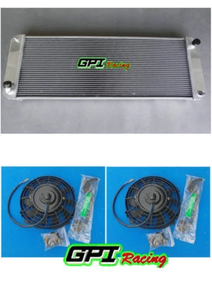 Custom Radiator +FAN 62MM 1988-2004 LOTUS Esprit S4/SE/S4s/ V8/GT / GT3 - image 1 of 4