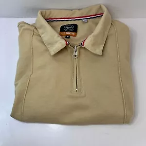Le Breve Over And Out Long Sleeve Polo 1/4 Zip Men's Medium Soy Bean Color - Picture 1 of 12