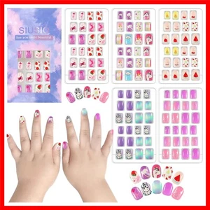 Colorful Unicorn Full Cover Nail Kit: 120 Pcs for Little Girls’ Creative Fun - Picture 1 of 8