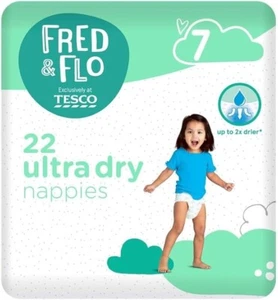 Pañales y pantalones absorbentes suaves talla 7 Fred & Flo Baby 22/44 un. - Imagen 1 de 1