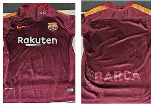 NIKE Aeroswift Gold FC BARCELONA FOOTBALL Soccer SHIRT 2017-2018 Mens S NWOT - Picture 1 of 10