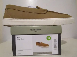 Goodfellow & Co Para Hombres Kon Gamuza Como Sin Cordones Vestido Informal Mocasines Tostado Talla 10 - Imagen 1 de 6