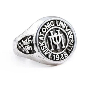 ANILLO UNIVERSITARIO MISKATONIC HP Lovecraft Arkham Ficción Clase Escolar Graduación - Imagen 1 de 14