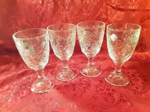 Copas de vino de agua Princess House Fantasia - Juego de 4 IOB con etiquetas #519 - Imagen 1 de 7