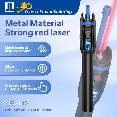 Fiber Break Detector VFL-22P Metal Pen Type Visual Fault Locator Red Laser - Image 1 of 4