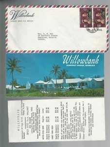 WILLOWBANK BERMUDA brochure 1976, rate sheet & stamped envelope - Picture 1 of 4