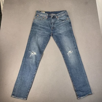 Levi's Premium 512 Jeans Mens 30x30 Blue Slim Taper Selvedge Stretch Tag 31x32 - Image 1 of 4