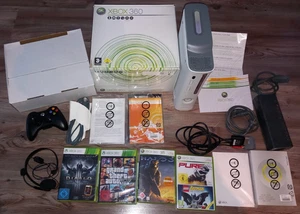 Xbox 360 Weiss Konsole Mit OVP 60 GB mit 1 Original Controller 5 Spiele - Bild 1 von 18
