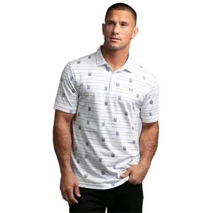 Polo da golf Travis Mathew tre dita taglia XXL all over cocktail a righe - Foto 1 di 9