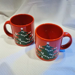 2 Waechtersbach Christmas Tree Mugs / Cups NWT - Picture 1 of 4